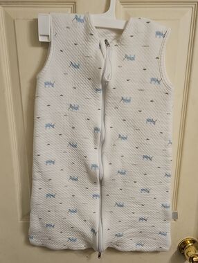 Eccomum Baby Sleeveless Zipper Sleep Sack  Blue Animal Print